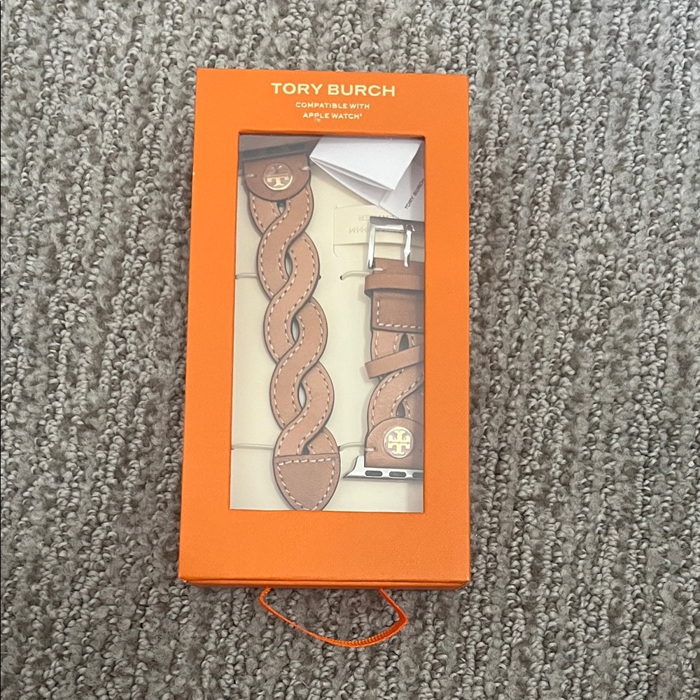 NWT Tory Burch Tan Leather Apple Watch Band